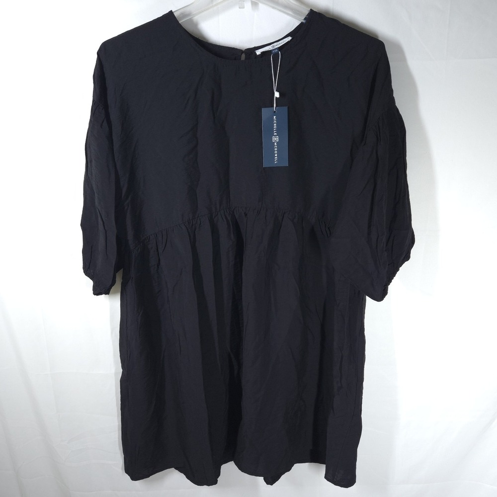Michelle McDowell Cohen Dress Black XXL NWT Loose Fit‎ Casual Boho Minimalist